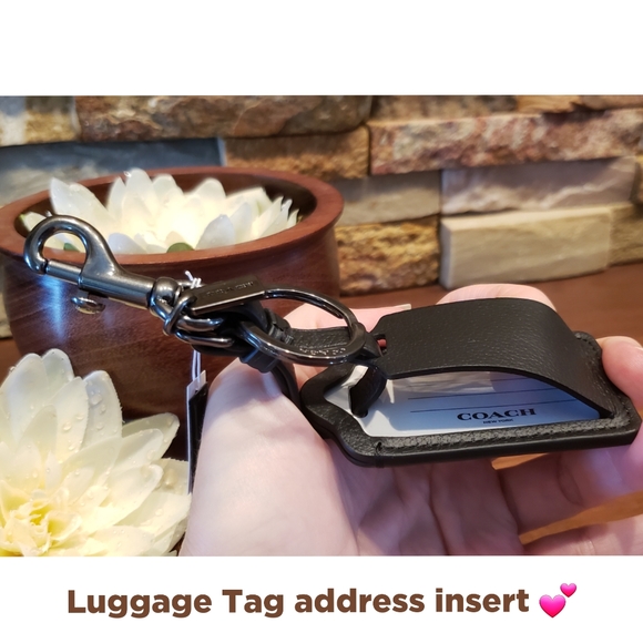 *SALE* NEW Coach Leather Wallet & Luggage Tag - Picture 7 of 8